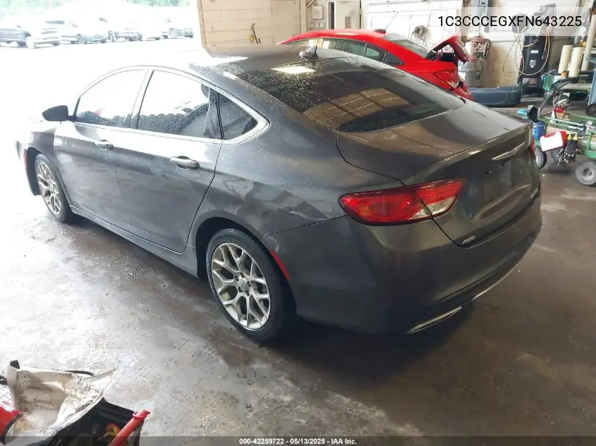 2015 Chrysler 200 C VIN: 1C3CCCEGXFN643225 Lot: 42259722