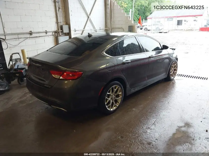 2015 Chrysler 200 C VIN: 1C3CCCEGXFN643225 Lot: 42259722