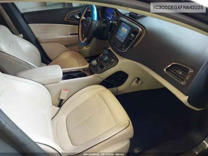 2015 Chrysler 200 C VIN: 1C3CCCEGXFN643225 Lot: 42259722