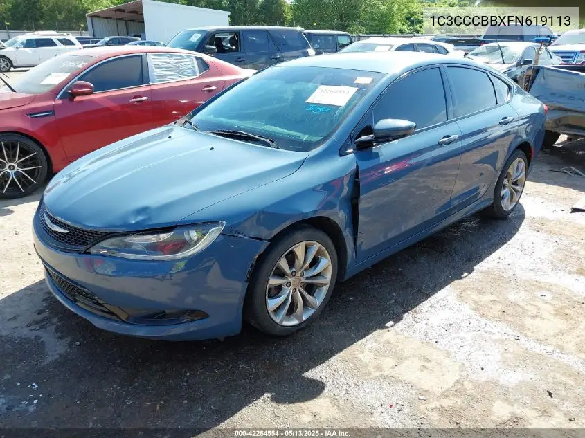 2015 Chrysler 200 S VIN: 1C3CCCBBXFN619113 Lot: 42264554