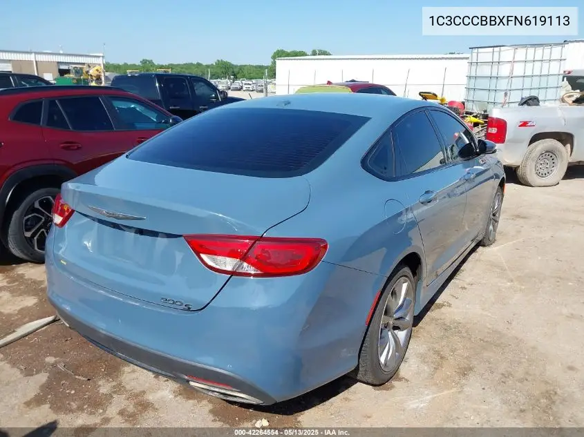 2015 Chrysler 200 S VIN: 1C3CCCBBXFN619113 Lot: 42264554