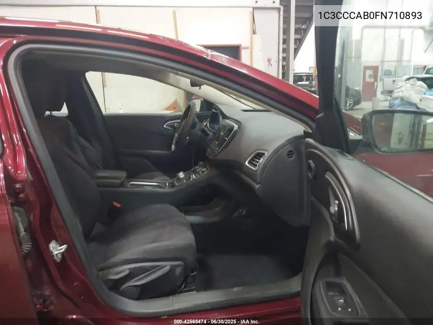 2015 Chrysler 200 Limited VIN: 1C3CCCAB0FN710893 Lot: 42565474