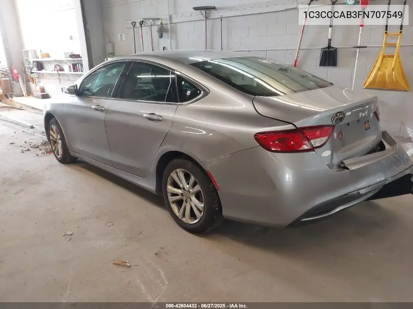 2015 Chrysler 200 Limited VIN: 1C3CCCAB3FN707549 Lot: 42604432