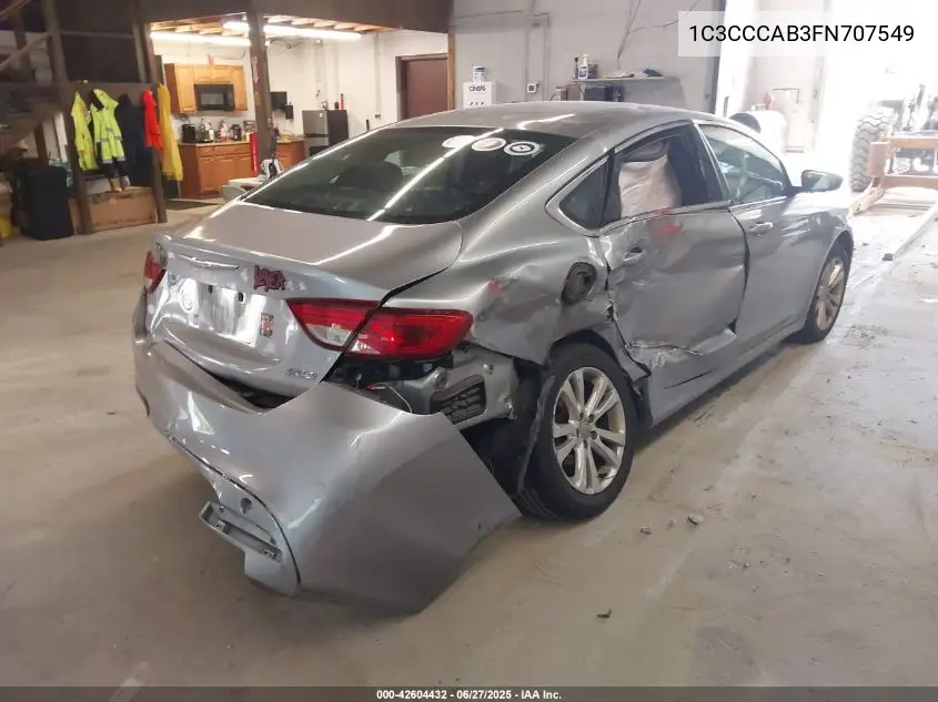 2015 Chrysler 200 Limited VIN: 1C3CCCAB3FN707549 Lot: 42604432