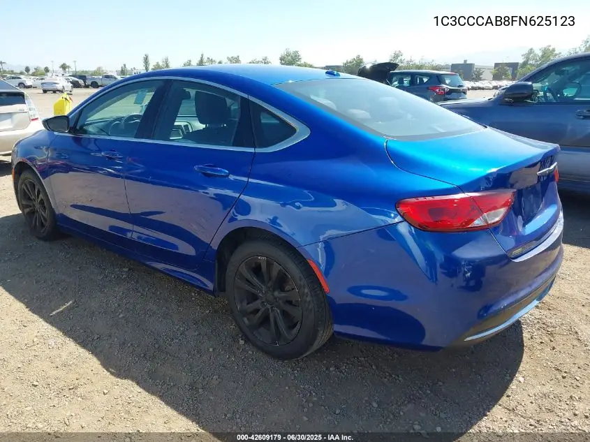 2015 Chrysler 200 Limited VIN: 1C3CCCAB8FN625123 Lot: 42609179