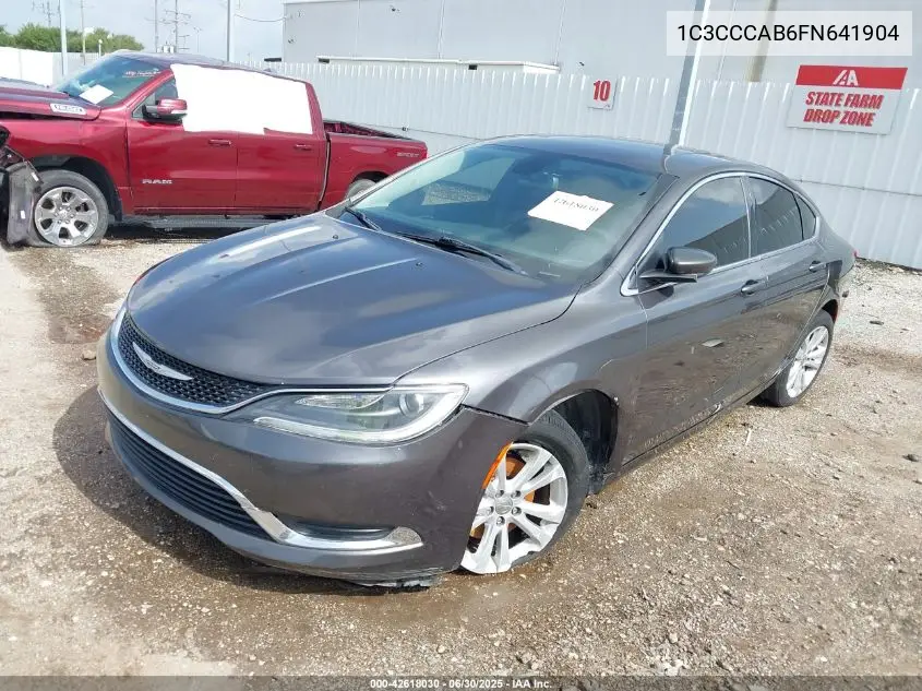 2015 Chrysler 200 Limited VIN: 1C3CCCAB6FN641904 Lot: 42618030