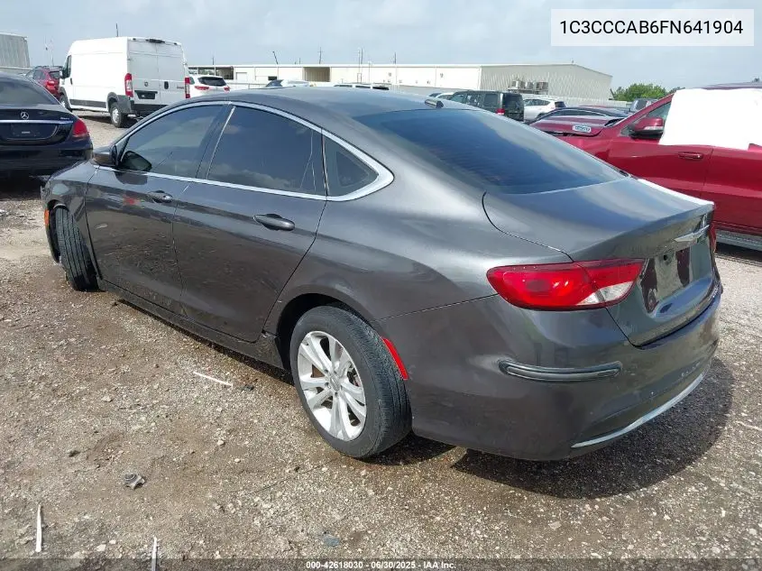 2015 Chrysler 200 Limited VIN: 1C3CCCAB6FN641904 Lot: 42618030