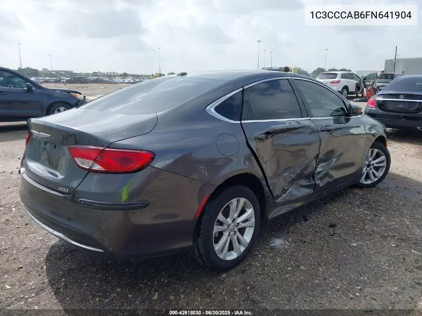 2015 Chrysler 200 Limited VIN: 1C3CCCAB6FN641904 Lot: 42618030
