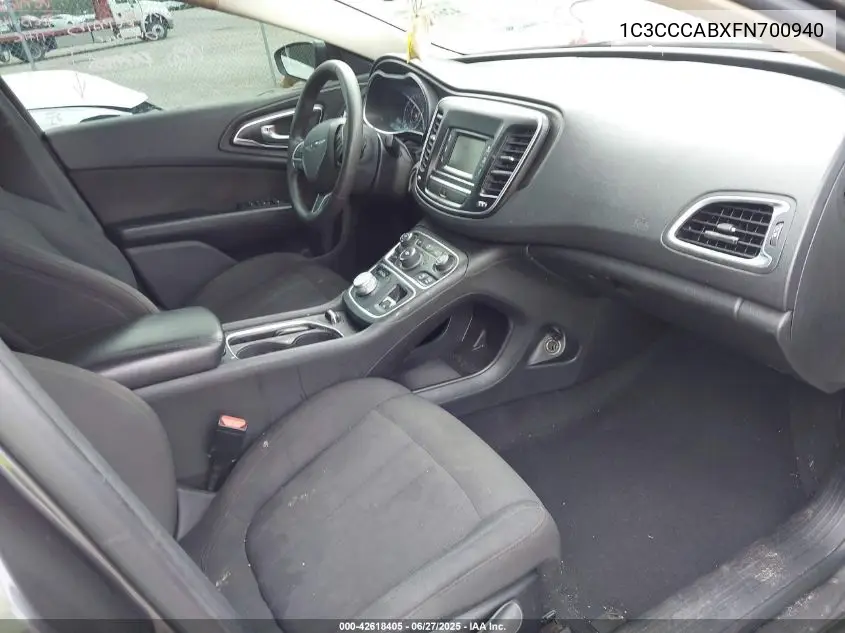 2015 Chrysler 200 Limited VIN: 1C3CCCABXFN700940 Lot: 42618405