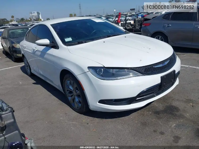 2015 Chrysler 200 S VIN: 1C3CCCBB1FN698252 Lot: 42620332
