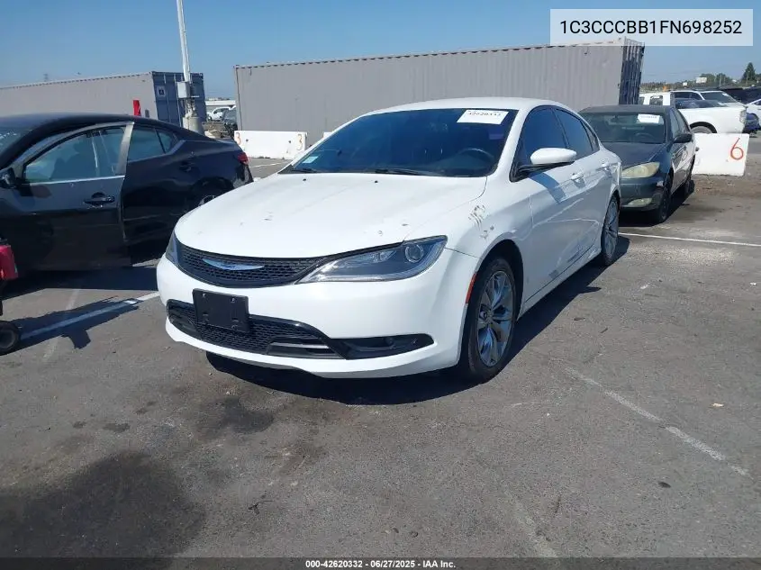 2015 Chrysler 200 S VIN: 1C3CCCBB1FN698252 Lot: 42620332