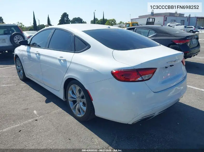 2015 Chrysler 200 S VIN: 1C3CCCBB1FN698252 Lot: 42620332