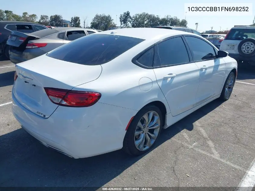 2015 Chrysler 200 S VIN: 1C3CCCBB1FN698252 Lot: 42620332