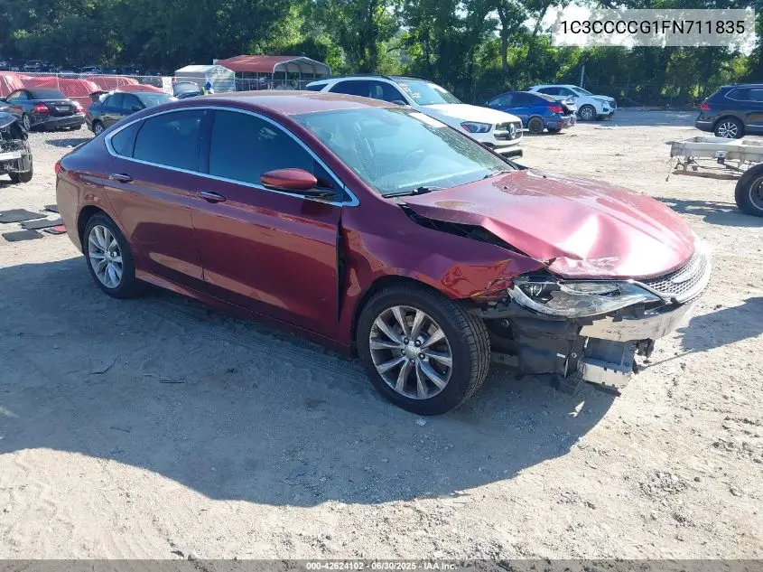 2015 Chrysler 200 C VIN: 1C3CCCCG1FN711835 Lot: 42624102