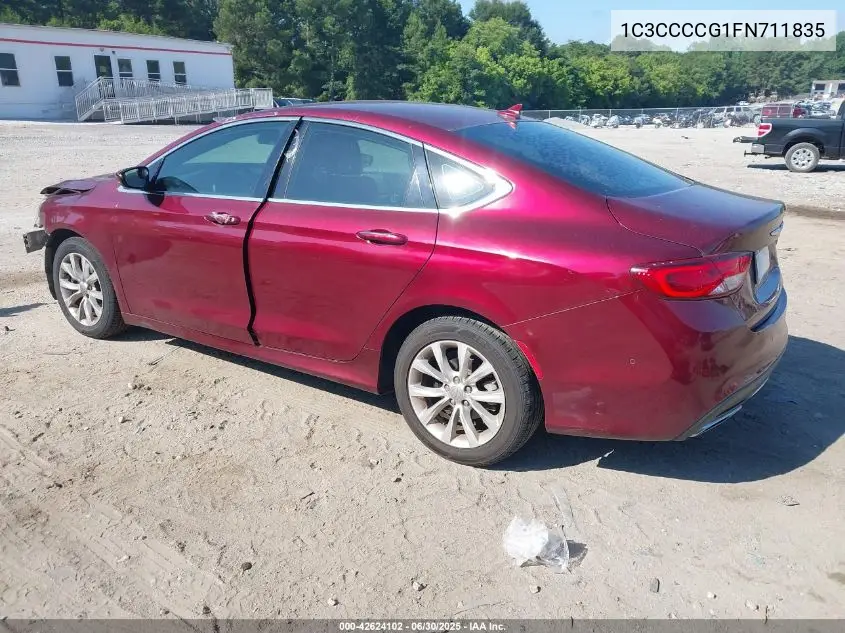 2015 Chrysler 200 C VIN: 1C3CCCCG1FN711835 Lot: 42624102
