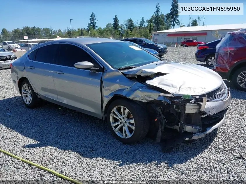 2015 Chrysler 200 Limited VIN: 1C3CCCAB1FN595950 Lot: 42627486