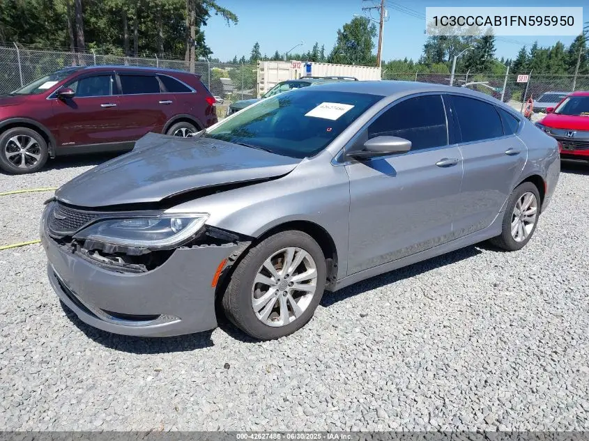 2015 Chrysler 200 Limited VIN: 1C3CCCAB1FN595950 Lot: 42627486