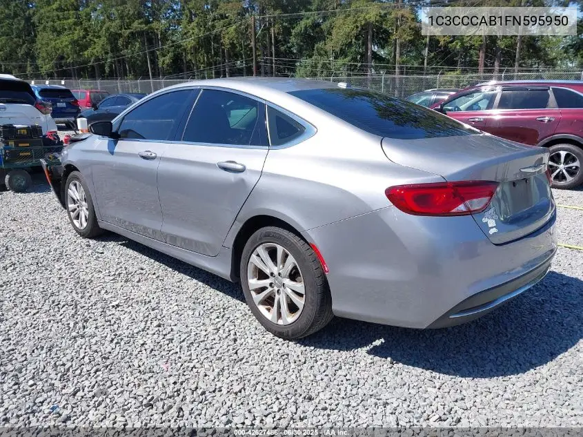 2015 Chrysler 200 Limited VIN: 1C3CCCAB1FN595950 Lot: 42627486