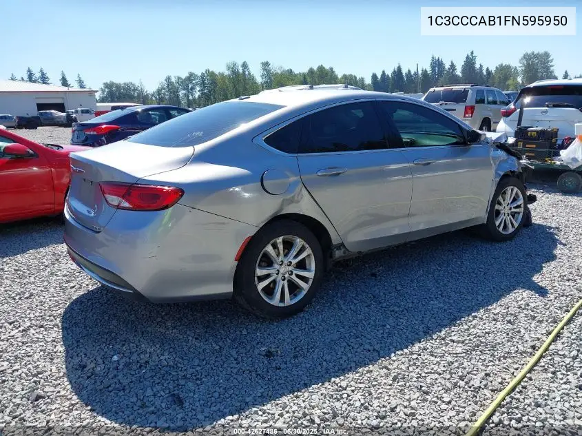 2015 Chrysler 200 Limited VIN: 1C3CCCAB1FN595950 Lot: 42627486