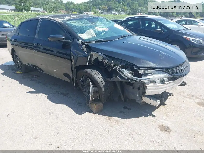 2015 Chrysler 200 Lx VIN: 1C3CCCFBXFN729119 Lot: 42797303