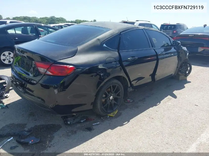 2015 Chrysler 200 Lx VIN: 1C3CCCFBXFN729119 Lot: 42797303