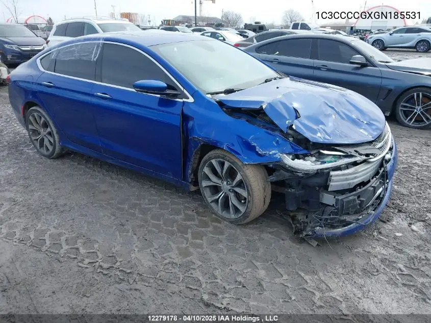 2016 Chrysler 200 C VIN: 1C3CCCCGXGN185531 Lot: 12279178