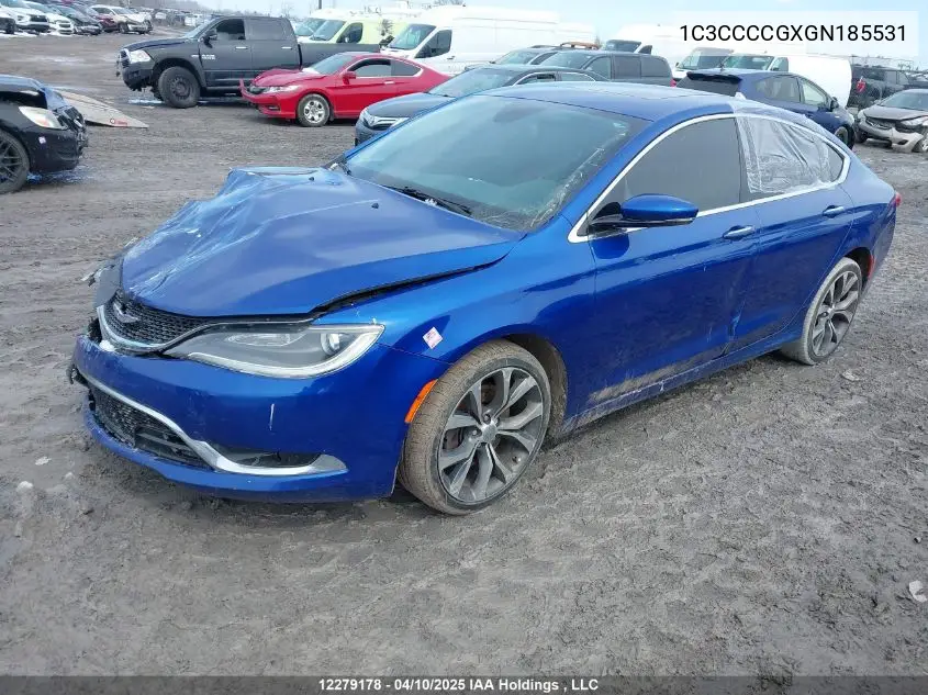 2016 Chrysler 200 C VIN: 1C3CCCCGXGN185531 Lot: 12279178