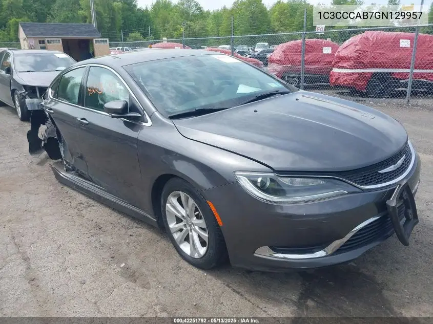 2016 Chrysler 200 Limited VIN: 1C3CCCAB7GN129957 Lot: 42251792