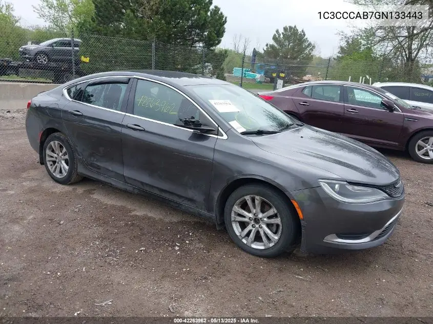 2016 Chrysler 200 Limited VIN: 1C3CCCAB7GN133443 Lot: 42263962