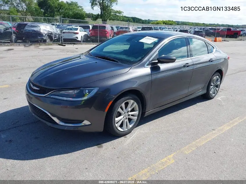 2016 Chrysler 200 Limited VIN: 1C3CCCAB1GN133485 Lot: 42609371