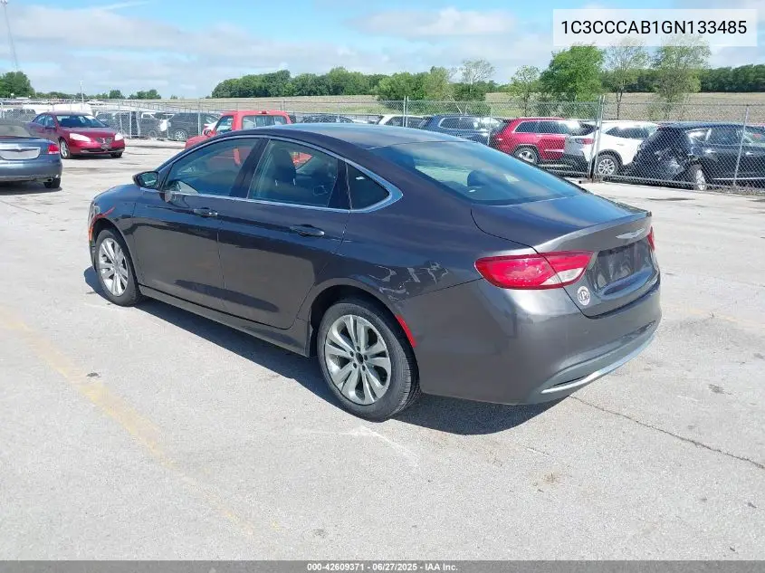 2016 Chrysler 200 Limited VIN: 1C3CCCAB1GN133485 Lot: 42609371