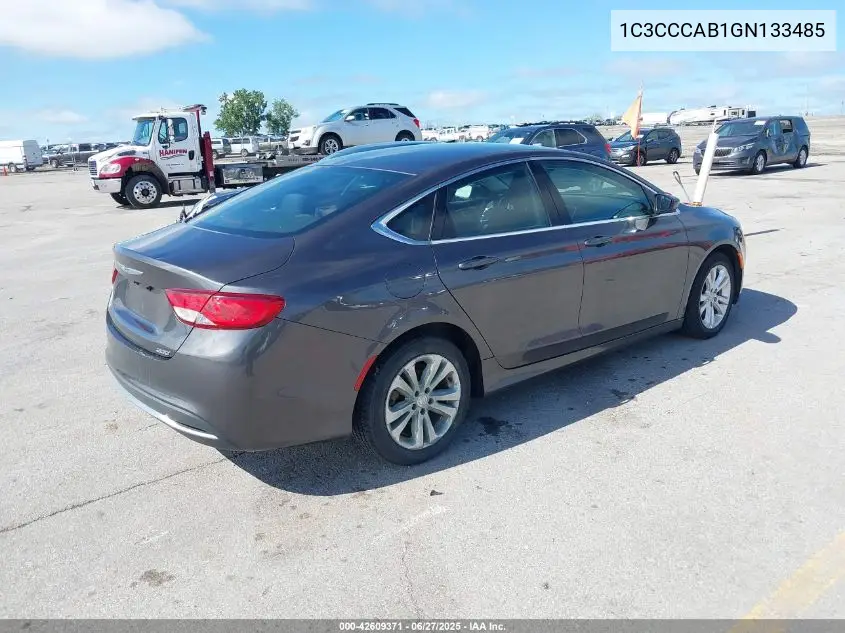 2016 Chrysler 200 Limited VIN: 1C3CCCAB1GN133485 Lot: 42609371