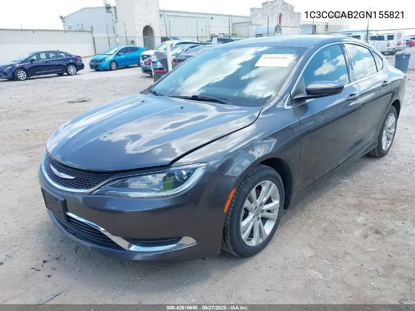 2016 Chrysler 200 Limited VIN: 1C3CCCAB2GN155821 Lot: 42616696