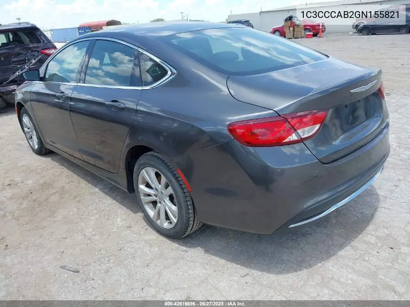 2016 Chrysler 200 Limited VIN: 1C3CCCAB2GN155821 Lot: 42616696
