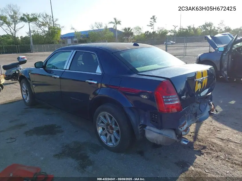 2005 Chrysler 300 300C Awd VIN: 2C3AK63H05H672425 Lot: 42224241