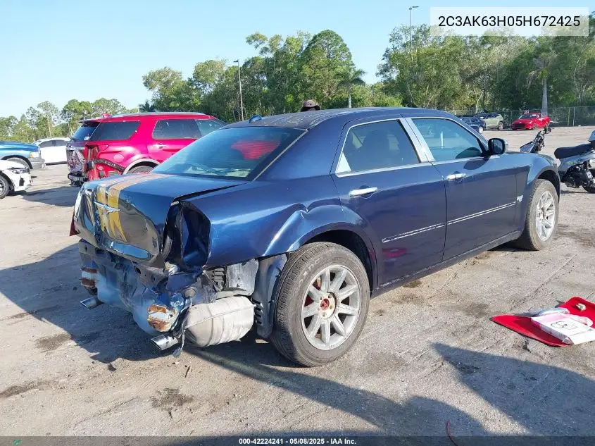 2005 Chrysler 300 300C Awd VIN: 2C3AK63H05H672425 Lot: 42224241