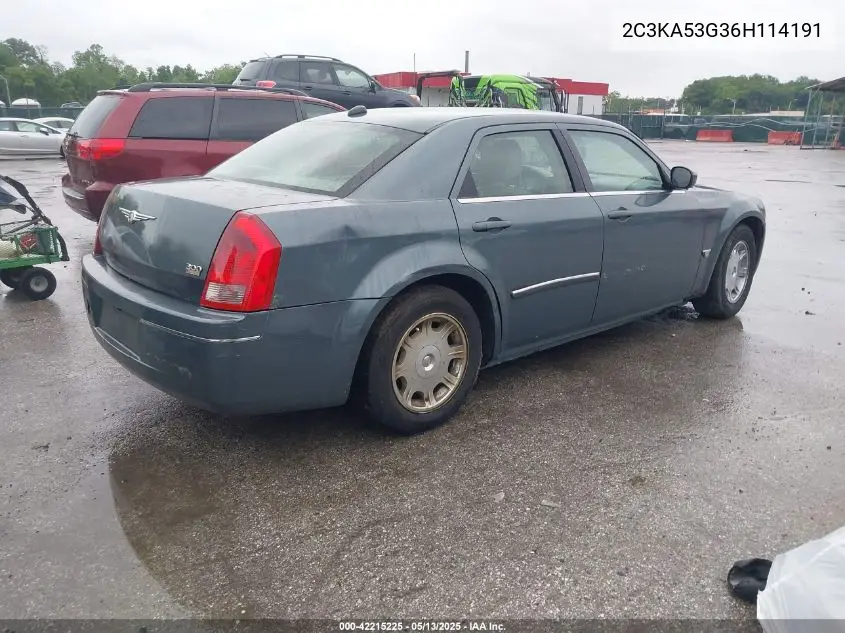 2006 Chrysler 300 Touring VIN: 2C3KA53G36H114191 Lot: 42215225