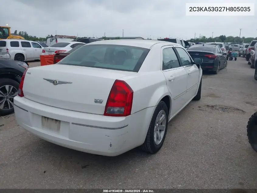 2007 Chrysler 300 Touring VIN: 2C3KA53G27H805035 Lot: 41934039