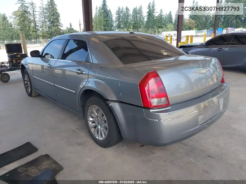 2007 Chrysler 300 Touring VIN: 2C3KA53G07H827793 Lot: 42807536