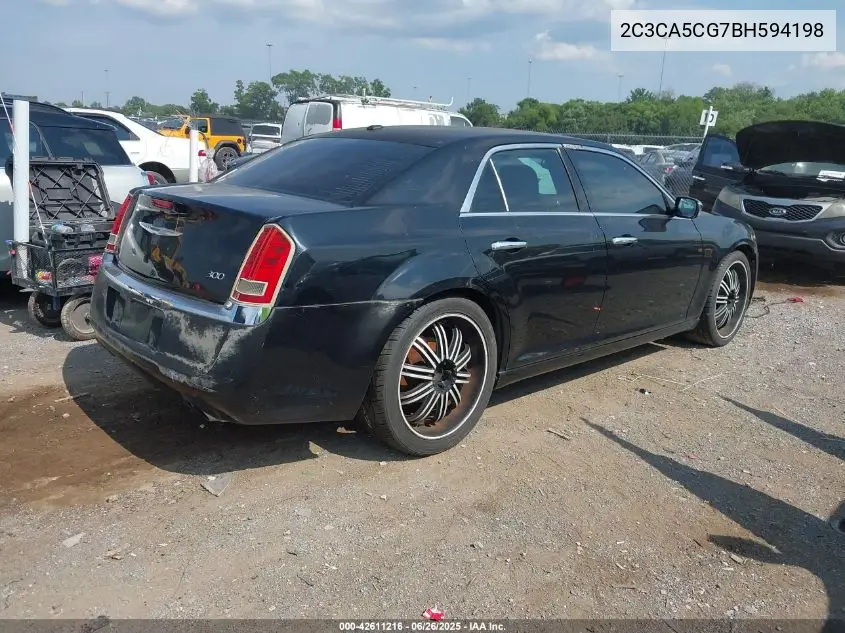 2011 Chrysler 300 Limited VIN: 2C3CA5CG7BH594198 Lot: 42611216