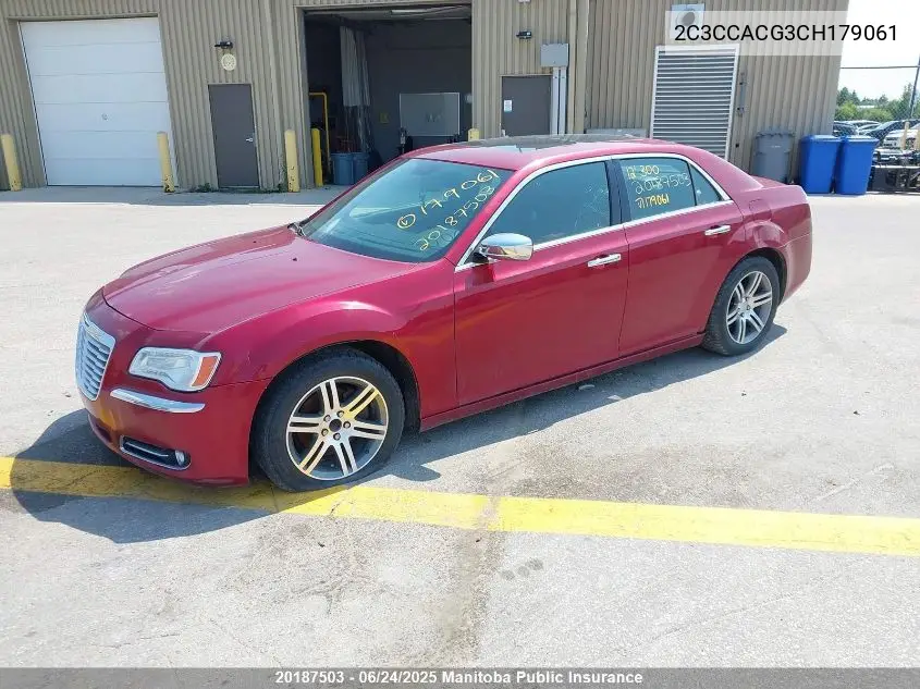 2012 Chrysler 300 Limited VIN: 2C3CCACG3CH179061 Lot: 20187503