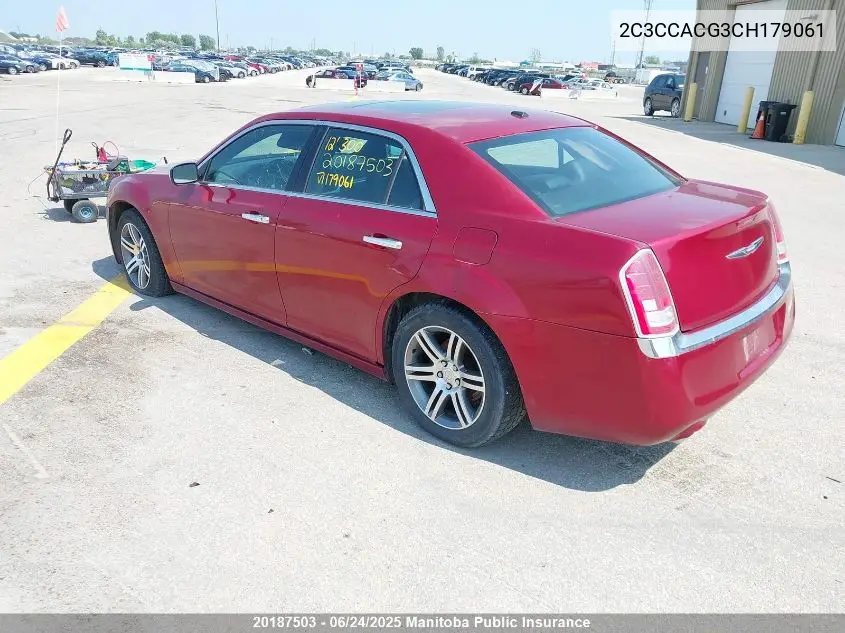2012 Chrysler 300 Limited VIN: 2C3CCACG3CH179061 Lot: 20187503