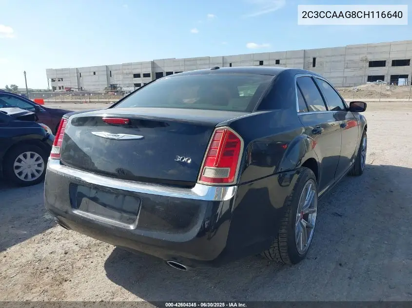 2012 Chrysler 300 VIN: 2C3CCAAG8CH116640 Lot: 42604345