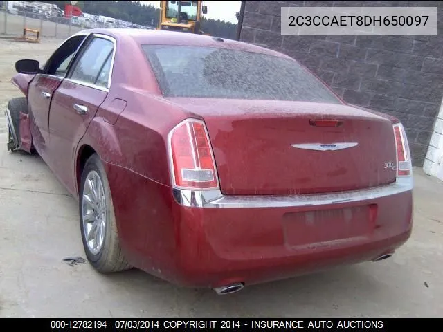 2013 Chrysler 300 C VIN: 2C3CCAET8DH650097 Lot: 12782194