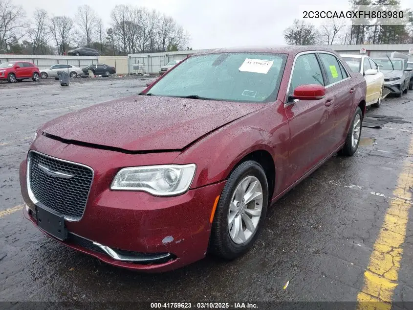 2015 Chrysler 300 Limited VIN: 2C3CCAAGXFH803980 Lot: 41759623