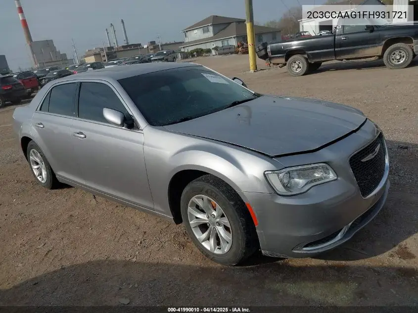 2015 Chrysler 300 Limited VIN: 2C3CCAAG1FH931721 Lot: 41990010