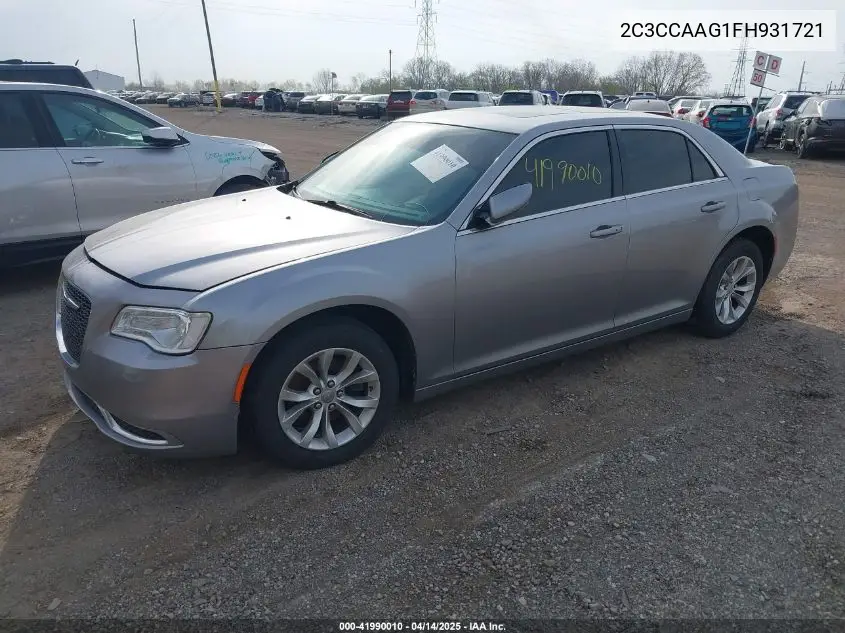 2015 Chrysler 300 Limited VIN: 2C3CCAAG1FH931721 Lot: 41990010
