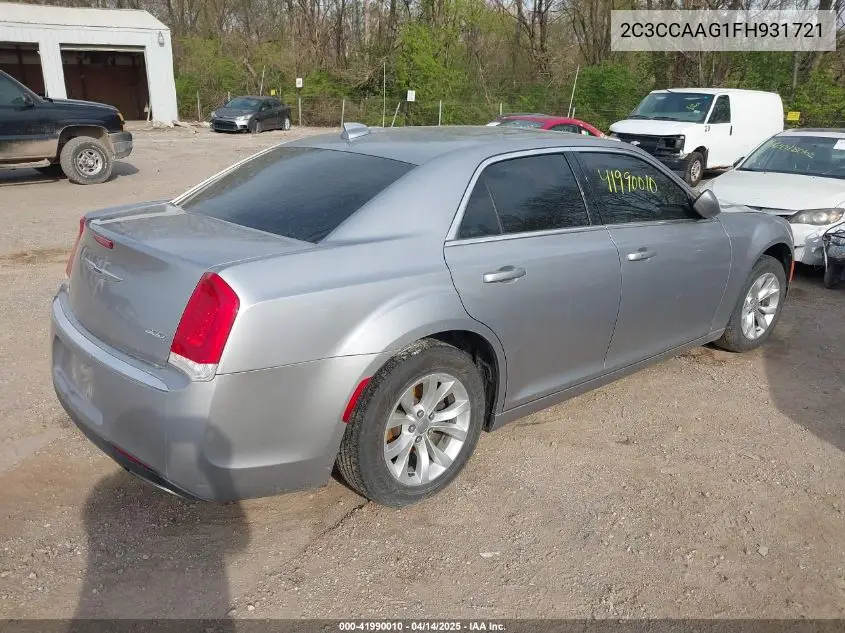 2015 Chrysler 300 Limited VIN: 2C3CCAAG1FH931721 Lot: 41990010