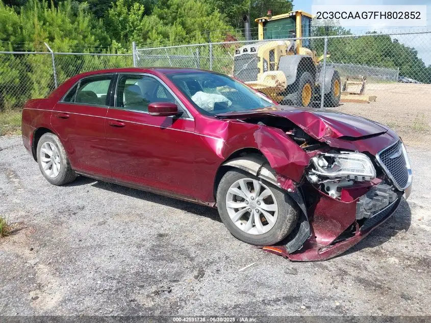 2015 Chrysler 300 Limited VIN: 2C3CCAAG7FH802852 Lot: 42591738