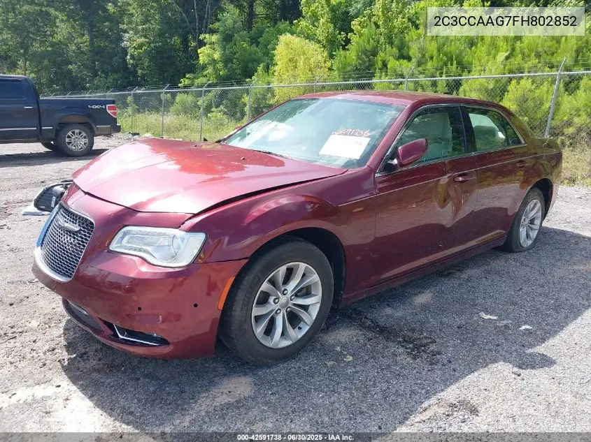 2015 Chrysler 300 Limited VIN: 2C3CCAAG7FH802852 Lot: 42591738